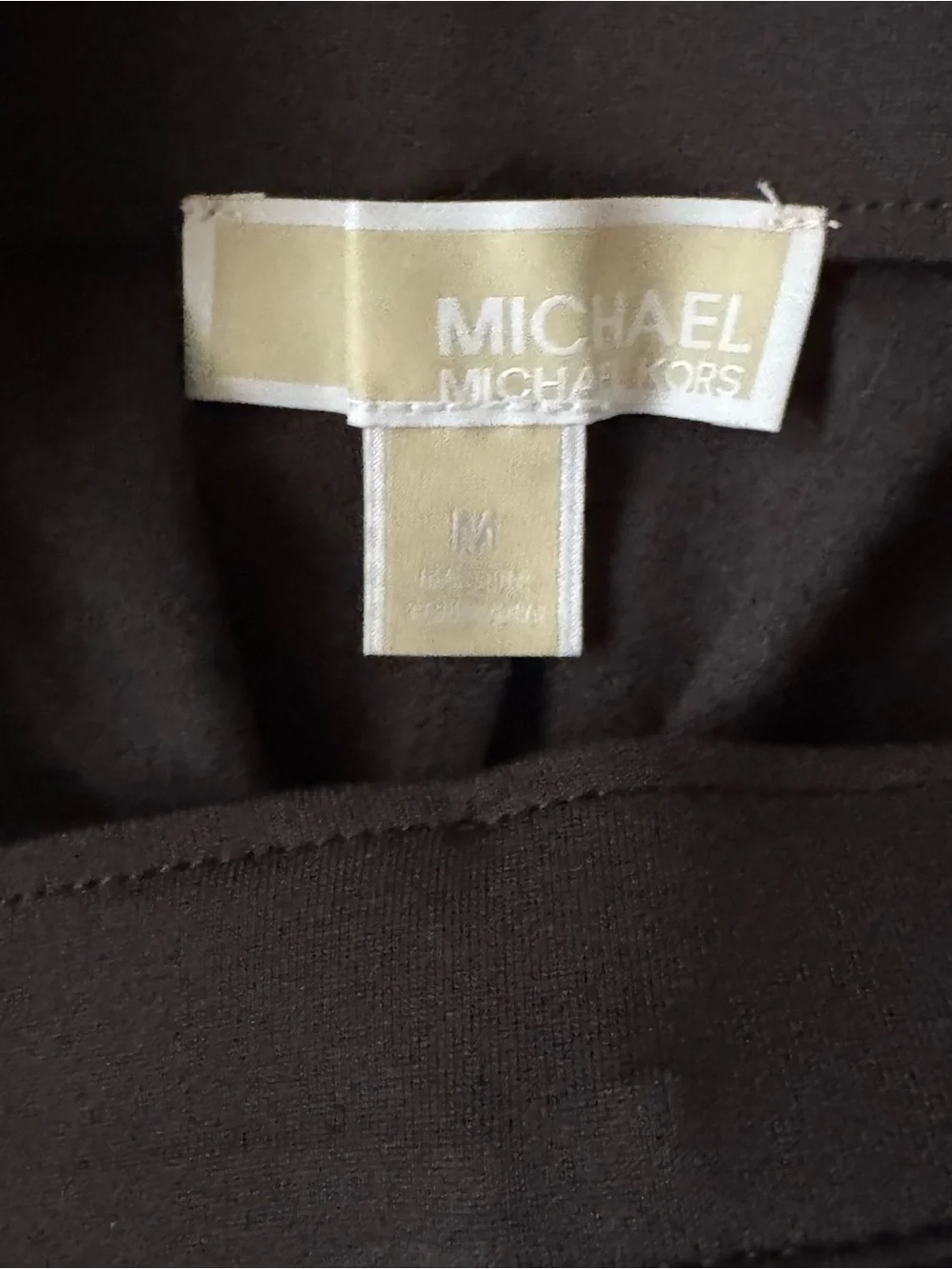Michael Kors Black Faux Leather Trousers
